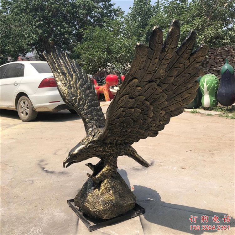 青銅大展宏圖銅雕廠家 公園動(dòng)物銅雕