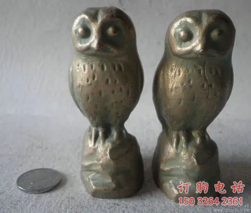 城市貓頭鷹銅雕廠家 黃銅動(dòng)物銅雕