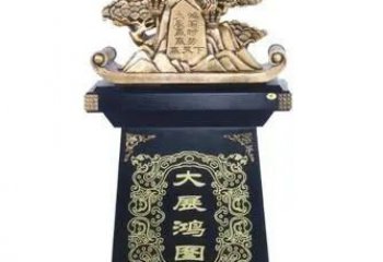 街頭大展宏圖銅雕廠家 城市動物銅雕