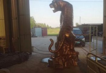 紫銅老虎銅雕廠家 仿古動物銅雕