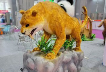 廣場(chǎng)劍齒虎銅雕廠家 青銅動(dòng)物銅雕