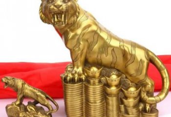 別墅劍齒虎銅雕廠家 公園動(dòng)物銅雕