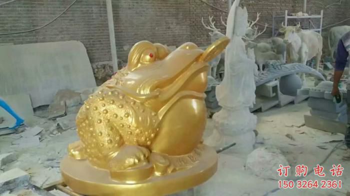 青銅金蟾銅雕廠家 公園動(dòng)物銅雕