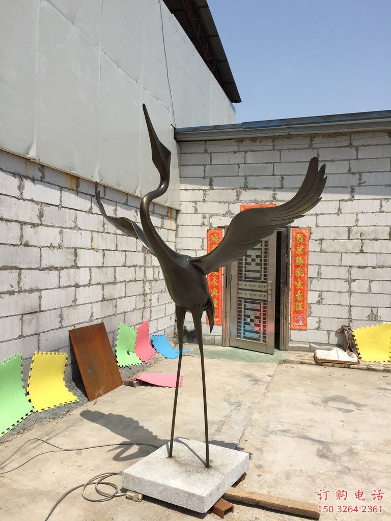 園林鶴銅雕廠家 青銅動物銅雕