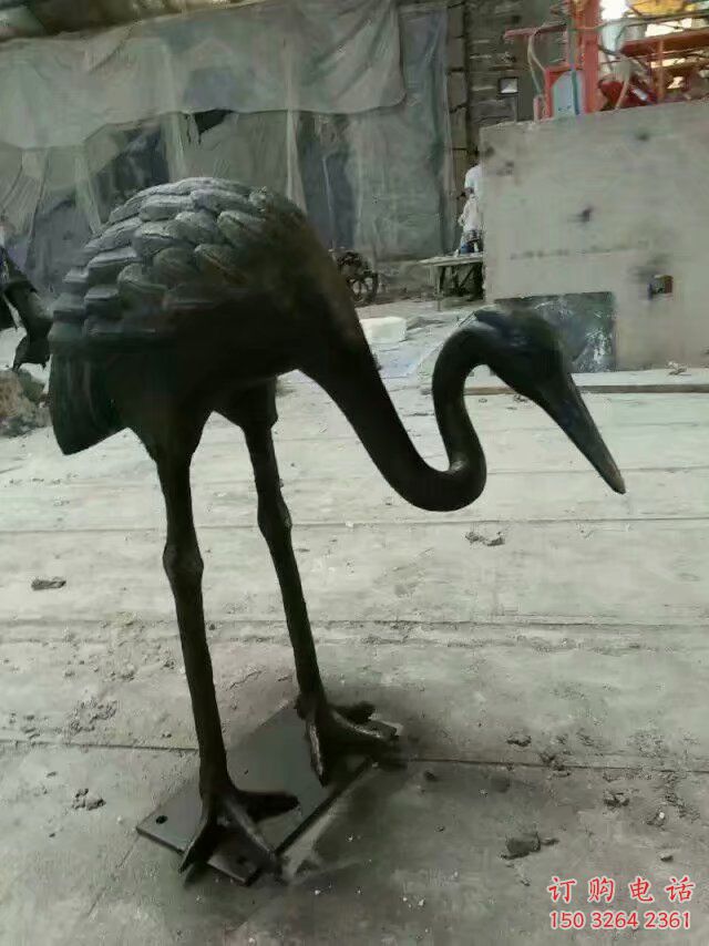 廣場仙鶴銅雕廠家 青銅動物銅雕