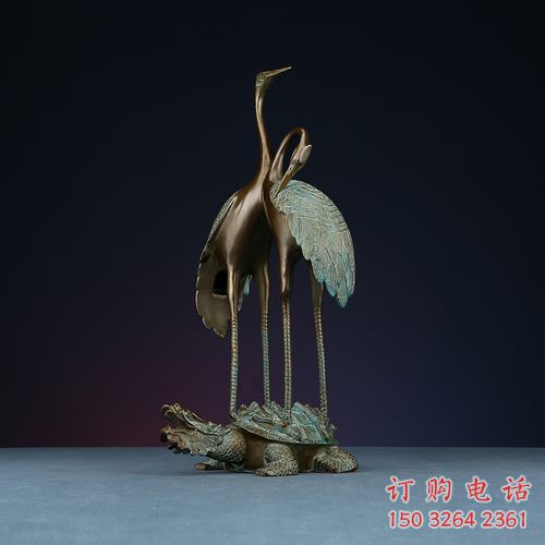 廣場(chǎng)仙鶴銅雕廠家 青銅動(dòng)物銅雕