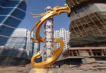 抽象飛龍銅雕廠家 辦公室動(dòng)物銅雕