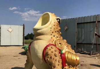 街頭金蟾銅雕廠家 城市動物銅雕