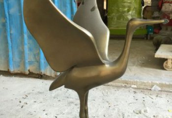 街頭鶴銅雕廠家 城市動(dòng)物銅雕