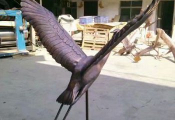 公園鶴銅雕廠家 街頭動(dòng)物銅雕
