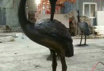 仿古鶴銅雕廠家 彩繪動(dòng)物銅雕