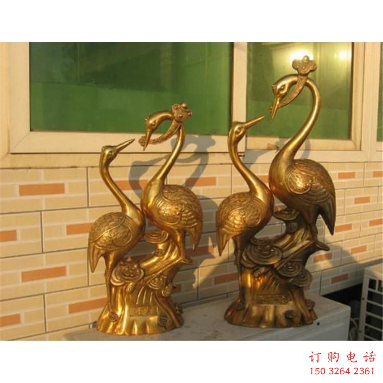 城市仙鶴銅雕廠家 黃銅動(dòng)物銅雕