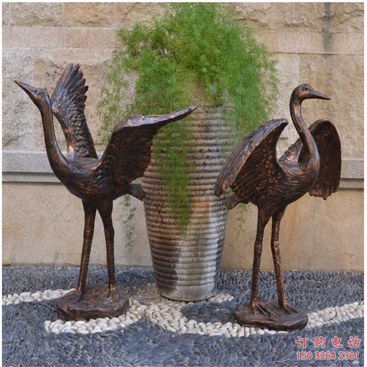 黃銅仙鶴銅雕 仿古動物銅雕