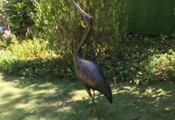 丹頂鶴銅雕 抽象動物銅雕