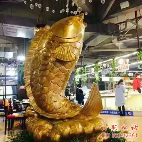青銅鯉魚銅雕廠家 公園動(dòng)物銅雕