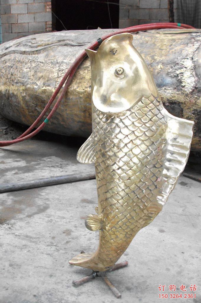 街頭鯉魚銅雕廠家 城市動物銅雕