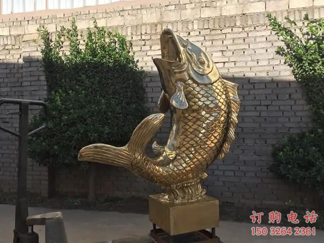 黃銅金魚銅雕廠家 仿古動物銅雕