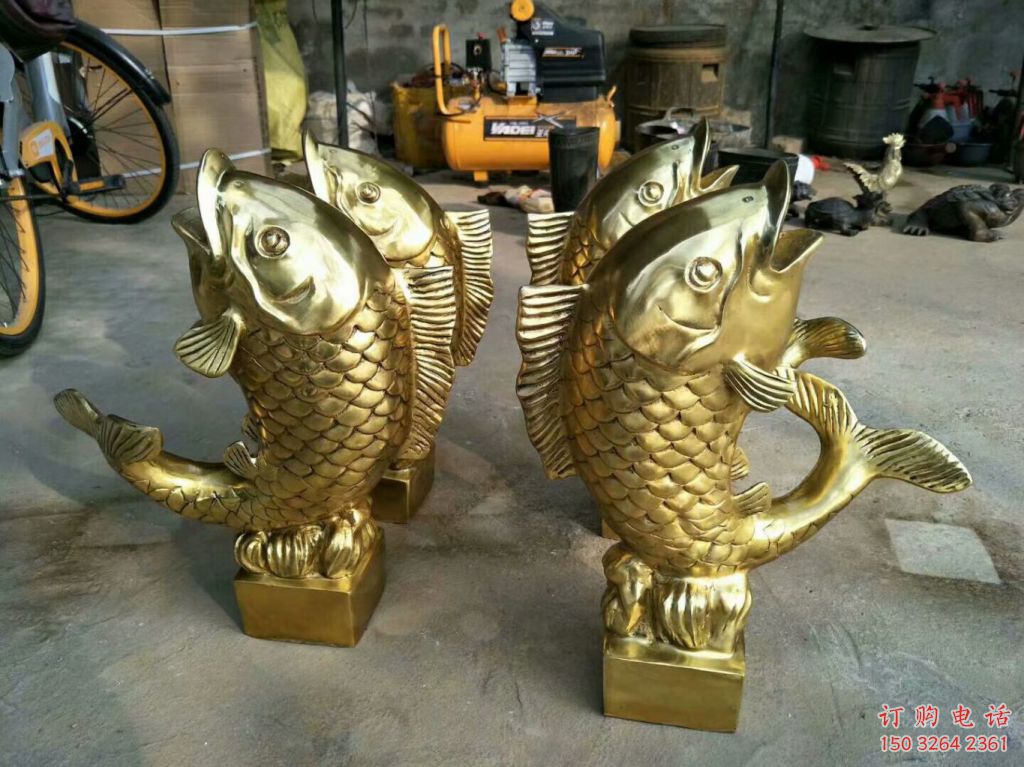 城市金魚銅雕廠家 黃銅動(dòng)物銅雕