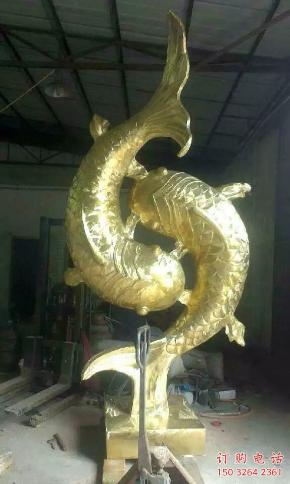 廣場金魚銅雕廠家 青銅動物銅雕