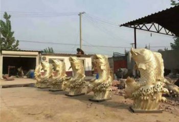 別墅鯉魚銅雕廠家 公園動(dòng)物銅雕