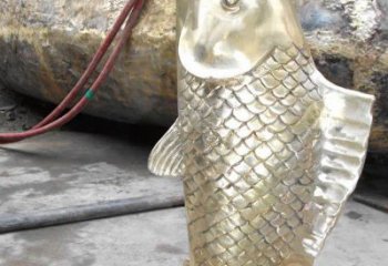街頭鯉魚銅雕廠家 城市動(dòng)物銅雕