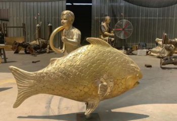 鯉魚銅雕廠家 抽象動物銅雕