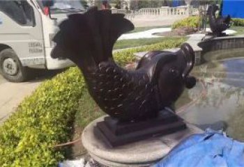 仿古金魚銅雕廠家 彩繪動(dòng)物銅雕