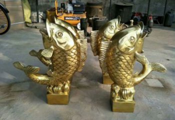 廣場(chǎng)金魚銅雕廠家 青銅動(dòng)物銅雕