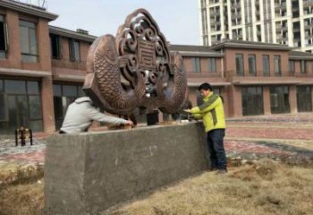 廣場銅魚銅雕廠家 青銅動物銅雕