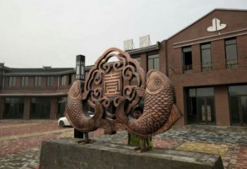 城市銅魚銅雕廠家 黃銅動物銅雕