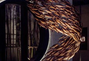 銅魚銅雕廠家 抽象動物銅雕