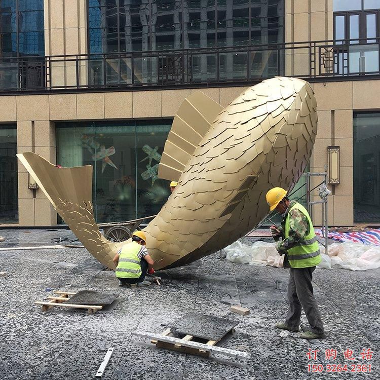 廣場鯨魚銅雕廠家 青銅動物銅雕