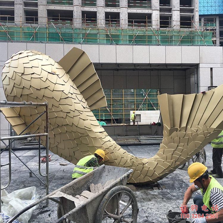 仿古鯨魚銅雕廠家 彩繪動(dòng)物銅雕