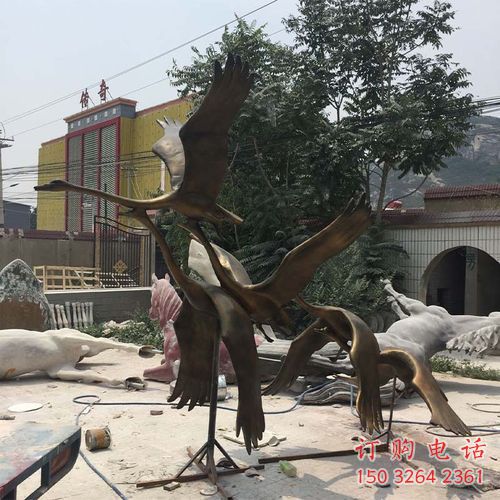 廣場鴻雁銅雕廠家 青銅動(dòng)物銅雕