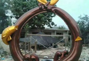 別墅鯉魚跳龍門銅雕廠家 公園動物銅雕