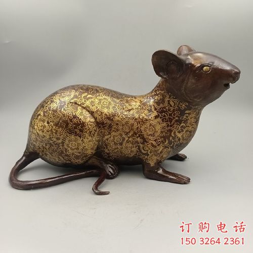 廣場老鼠銅雕廠家 青銅動物銅雕