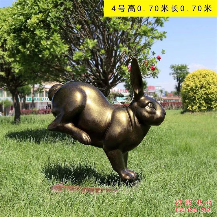 廣場(chǎng)兔子銅雕廠(chǎng)家 青銅動(dòng)物銅雕
