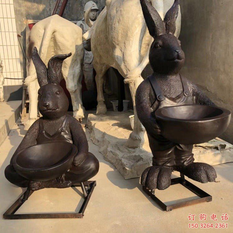 兔子銅雕廠家 抽象動(dòng)物銅雕