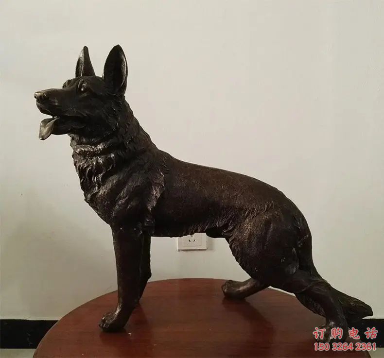 仿古狗銅雕廠家 彩繪動物銅雕