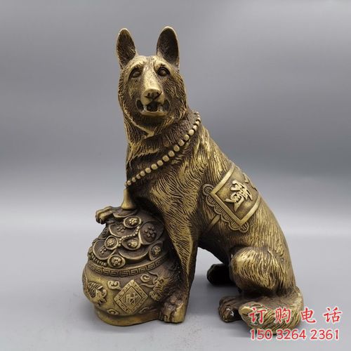 別墅小狗銅雕廠家 公園動(dòng)物銅雕