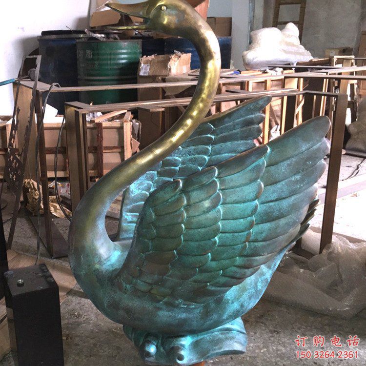 城市天鵝銅雕廠家 黃銅動(dòng)物銅雕