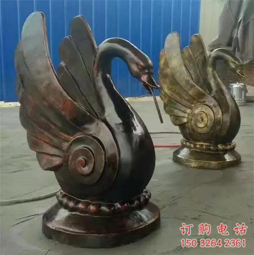 天鵝銅雕廠家 抽象動物銅雕