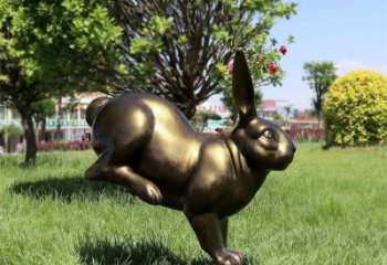 廣場兔子銅雕廠家 青銅動物銅雕