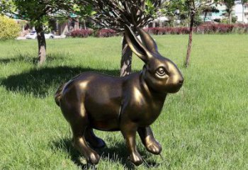 園林兔子銅雕廠(chǎng)家 青銅動(dòng)物銅雕