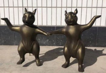 彩繪兔子銅雕廠家 仿古動(dòng)物銅雕