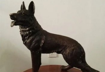 仿古狗銅雕廠家 彩繪動(dòng)物銅雕