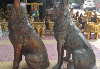 園林小狗銅雕廠家 青銅動(dòng)物銅雕