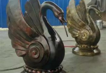 天鵝銅雕廠家 抽象動物銅雕