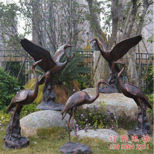 仿古鴕鳥銅雕廠家 彩繪動物銅雕