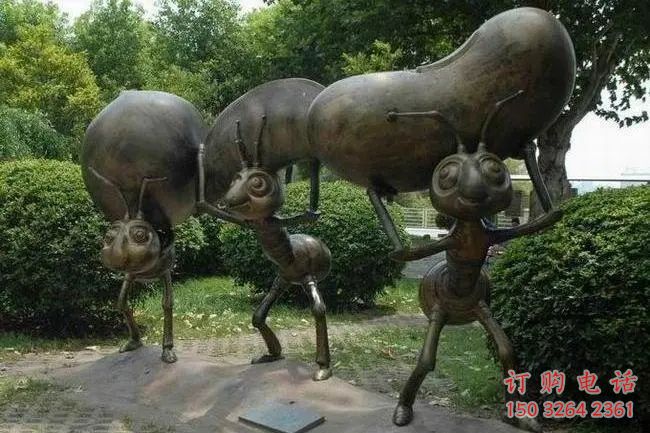 紫銅螞蟻銅雕廠家 仿古動物銅雕